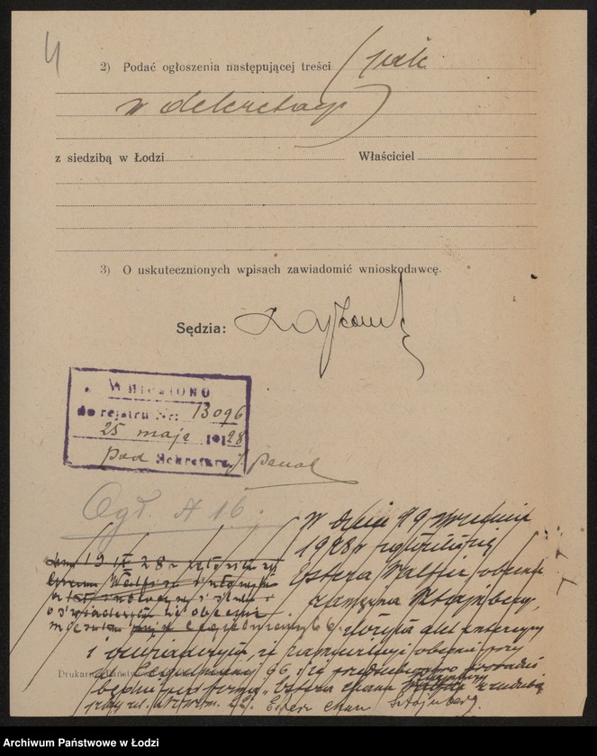 Obraz 6 z jednostki "Estera Chana Wolfisz vel Tadrys – sprzedaż pończoch"