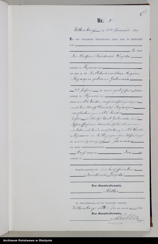 image.from.unit.number "Sterbe-Neben-Register Nr 1 - 172"