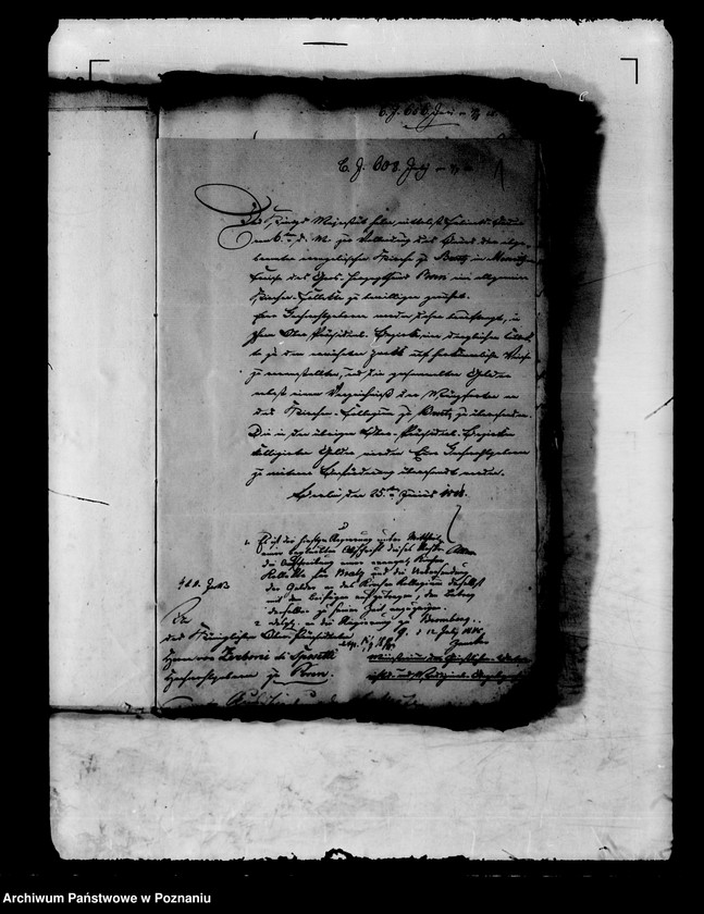 Obraz 6 z jednostki "Die Ausschreibung einer allgemeinen Kirchenkollekte zur Vollendung des Baues der abgebrannten evangelischen Kirche zu Brätz /Brójce/."