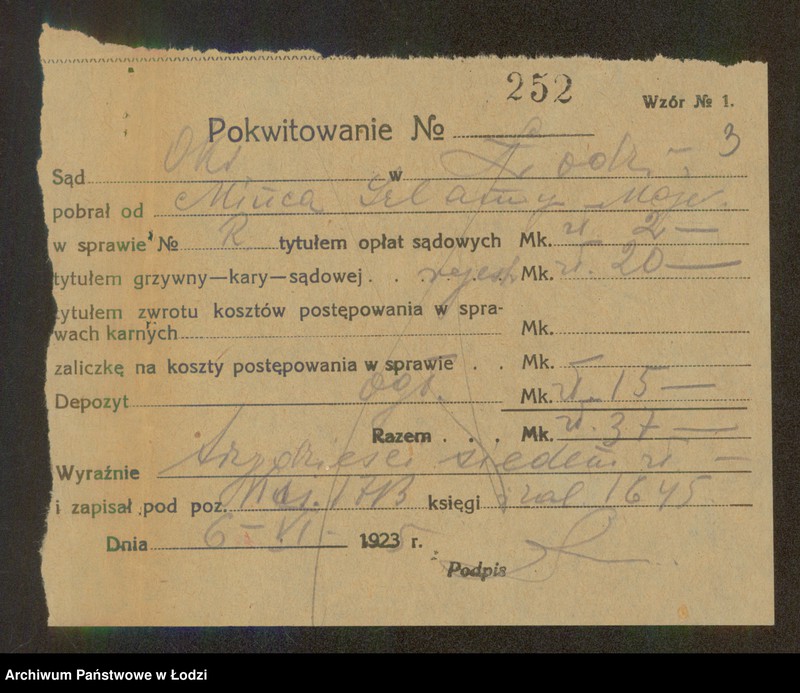 Obraz 5 z jednostki "Szlama Majer Minc- sprzedaż żelaza"