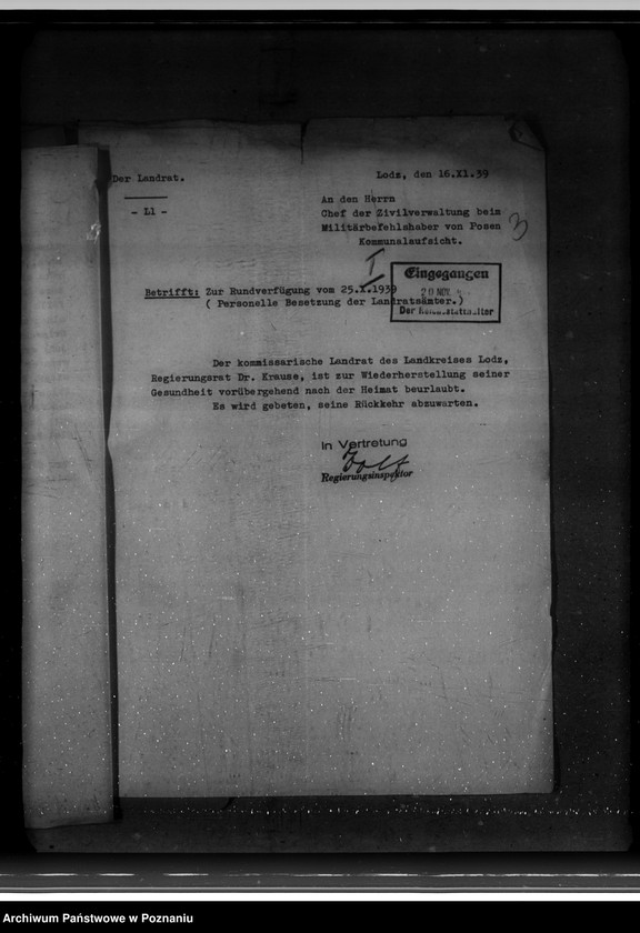 Obraz 7 z jednostki "Landrat in Litzmannstadt (Łódź)"