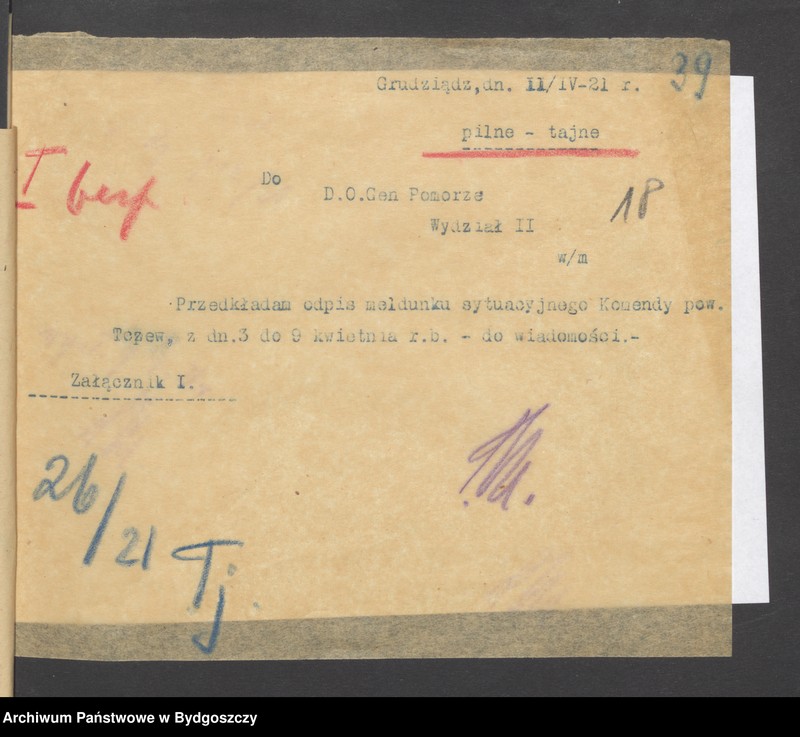 image.from.unit.number "Tajne akta Komendy Głównej Zachodniej Straży Obywatelskiej [plany mobilizacji, raporty wywiadowcze, rozkazy i zarządzenia wewnętrzne]"