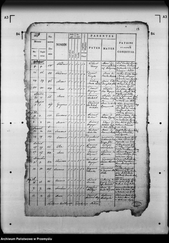 Obraz 18 z jednostki "[Kopie ksiąg metrykalnych parafii Małnów (dekanat Mościska)]"