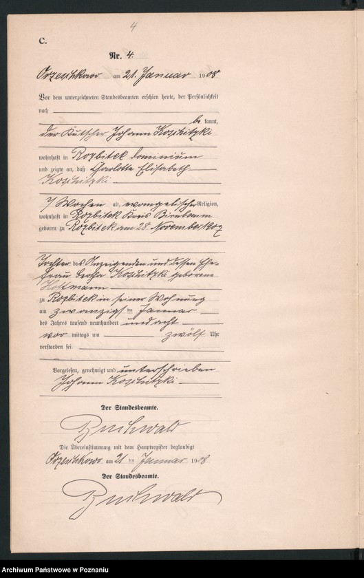 Obraz 7 z jednostki "Sterbe-Neben-Register"