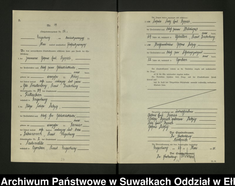 image.from.unit.number "[Heirats - Register (Neben - Register) Standesamt Angerburg einschl. der Bezirke, Gr. Strengeln, Prinowen und Kehlen Kreis Angerburg]"