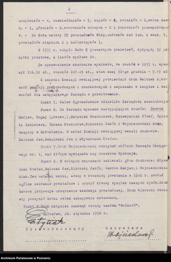 Obraz 8 z jednostki "Miłosław, powiat Września - akta koła."