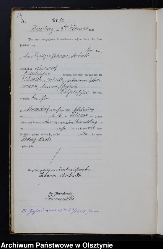 image.from.unit.number "Geburts-Haupt-Register Nr 1 - 147"