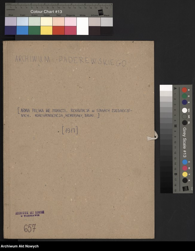 image.from.unit.number "Armia Polska we Francji. Rekrutacja w Stanach Zjednoczonych. Korespondencja, memoriały, druki"