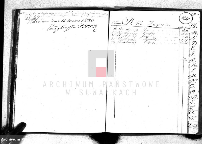image.from.unit.number "Akta śmierci gminy wigierskiey od 1-go miesiąca stycznia 1819 do dnia ostatniego grudnia tegoż roku 1819"
