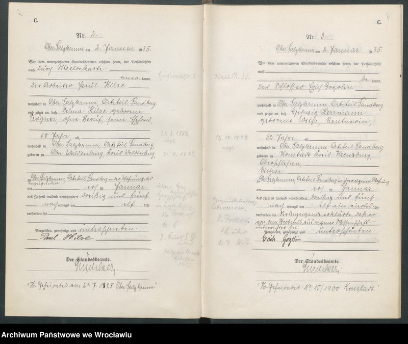 Obraz 5 z jednostki "Sterbe-Haupt-Register Ober Salzbrunn (Szczawno-Zdrój) 1934"