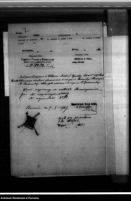 Obraz 11 z jednostki "Cegielnia parowa w Krotoszynie nr woj. kotła 6014"