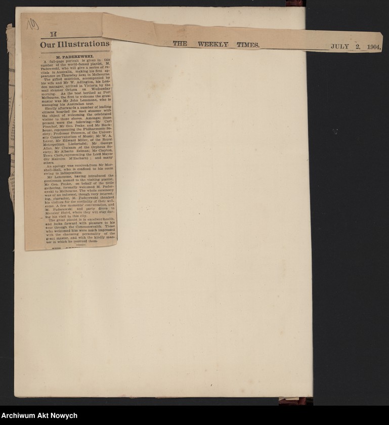 image.from.unit.number "Australia. Tournée 1904 roku (Programy i wycinki prasowe dotyczące tournée i koncertów w Australii, Nowej Zelandii i w Niemczech)"