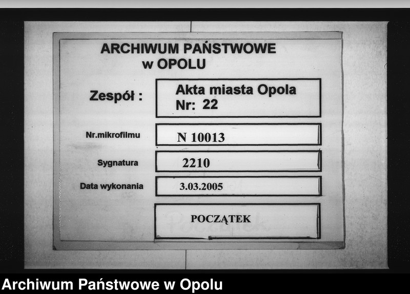 Obraz 1 z jednostki "Acta specialia des Magistrats zu Oppeln betreffend die von der verwittweten Landräthin v[on] Sydow verlangte Wegschaffung des Töpfer Ofens, des Töpfers Donath in der Groschowitzer Vorstadt Vol. I de anno 1818"