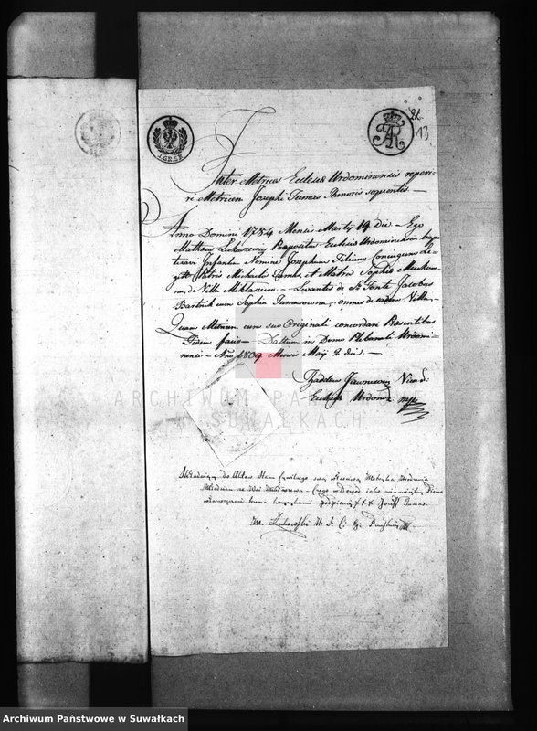 image.from.unit.number "Papiery stosowane do Aktów Małżeństwa Stanu Cywilnego Gminy Puńskiey od dnia 1 Maja 1809r"