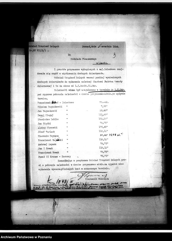 Obraz 5 z jednostki "Dzierżawy parcel majątku w Dziembowie powiat chodzieski"