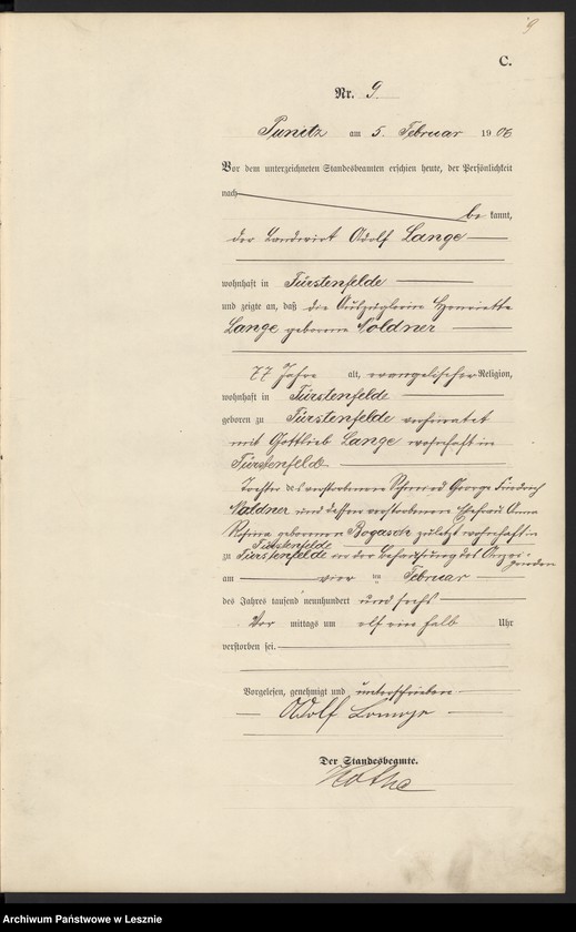 Obraz 12 z jednostki "[Księga zgonów]"