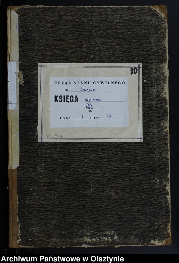 image.from.unit.number "Sterbe-Neben-Register Nr 1 - 111"