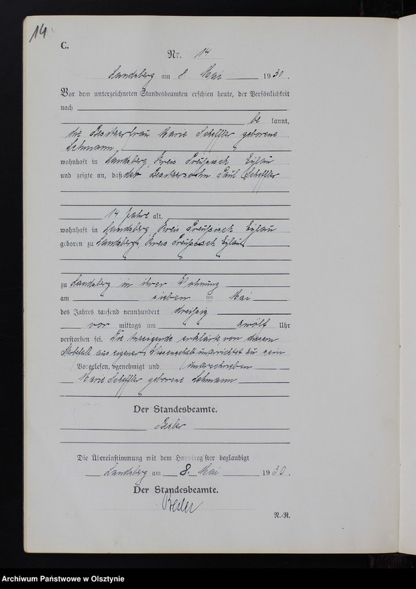 image.from.unit.number "Sterbe-Neben-Register Nr 1 - 25 [ Księga zgonów - wtóropis ]"