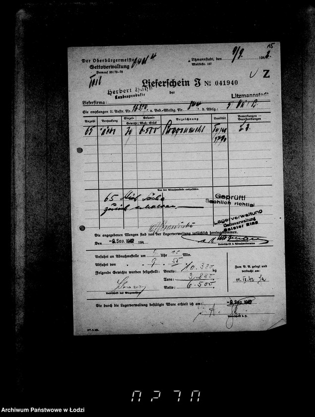 image.from.unit.number "Aufträge, [Lieferscheinen und Rechnungen] 16791-16840 [Dostawa żywności do Getta]"