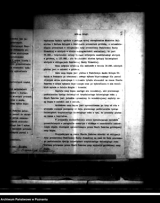 Obraz 8 z jednostki "Majątek Krusza Wielka bI Niemojewko nabycie nieruchomości w trybie art. 8 ustawy o wykonaniu reformy rolnej"