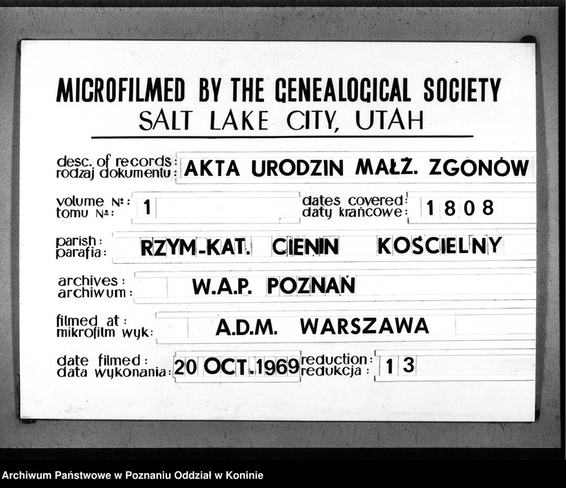image.from.team "Akta stanu cywilnego Parafii Rzymskokatolickiej Cienin Kościelny (powiat słupecki)"