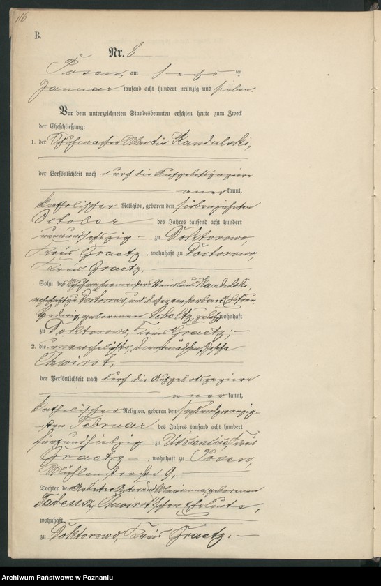 Obraz 18 z jednostki "Księga małżeństw t. I"