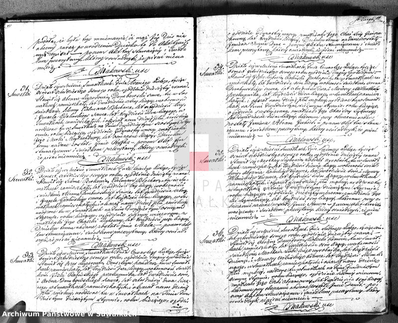 image.from.unit.number "Duplikat. Akta Urzędnika Stanu Cwilnego Wyznań Niechrześcijańskich Okręgu Suwalskiego i Jeleniewskiego Urodzonych, Zaślubionych i Zmarłych na rok 1848"