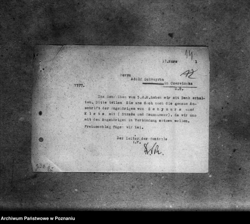 Obraz 18 z jednostki "Korespondencja w sprawie miejscowych Niemców z Wielkopolski i Śląska, którzy zginęli w 1939 roku"