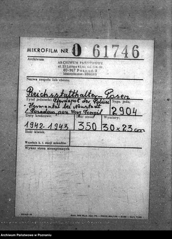 Obraz 2 z jednostki "Pferdedepot der Polizei - Hermanntal bei Neustadt (Posadowo, powiat Nowy Tomyśl) II"