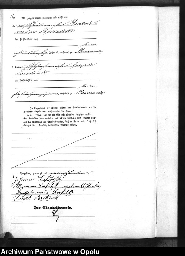 Obraz 19 z jednostki "Urząd Stanu Cywilnego w Baborowie. Ksiega małżeństw miejscowa rok 1883"