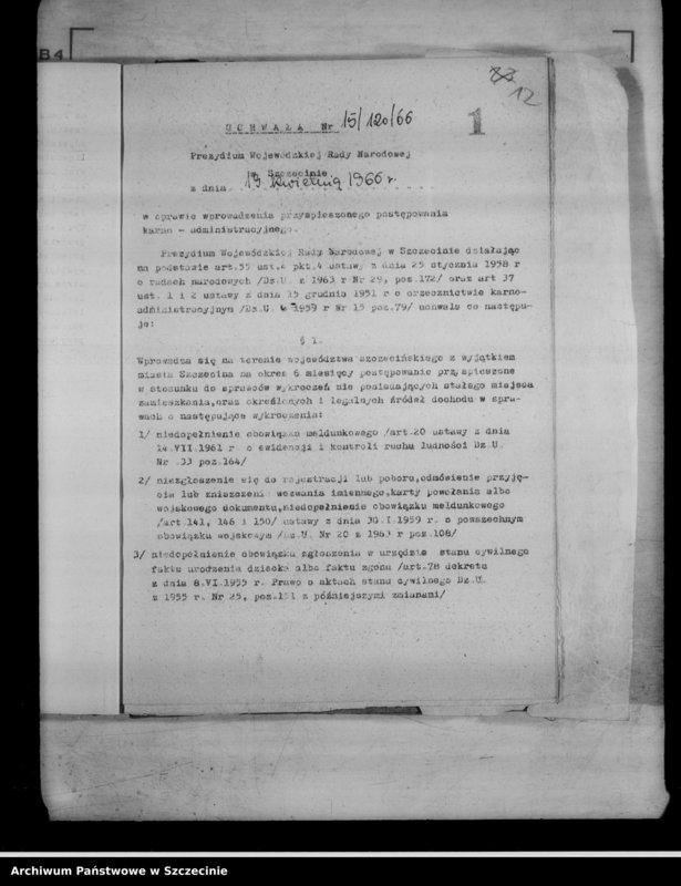 Obraz 16 z jednostki "Protokół posiedzenia Prezydium Wojewódzkiej Rady Narodowej nr 15, miesiąc kwiecień"