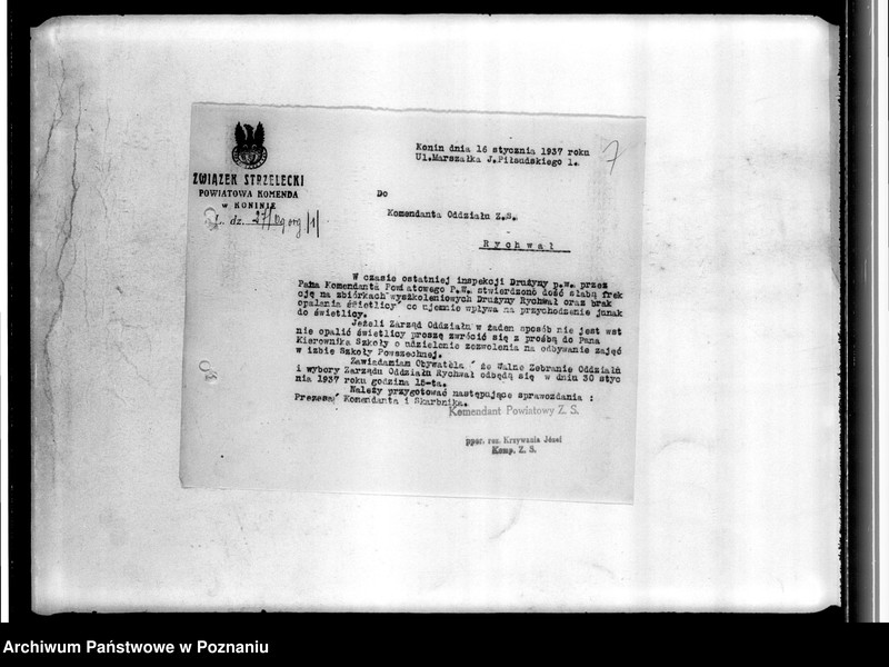 Obraz 11 z jednostki "Korespondencja Związku Strzeleckiego - sprawozdania z wycieczek i zawodów strzeleckich, sprawozdania z działalności"