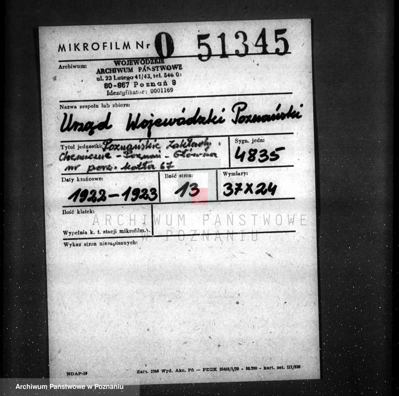 image.from.unit.number "Poznańskie zakłady chemiczne Poznań-Główna nr woj. 67 nr kotła 131"