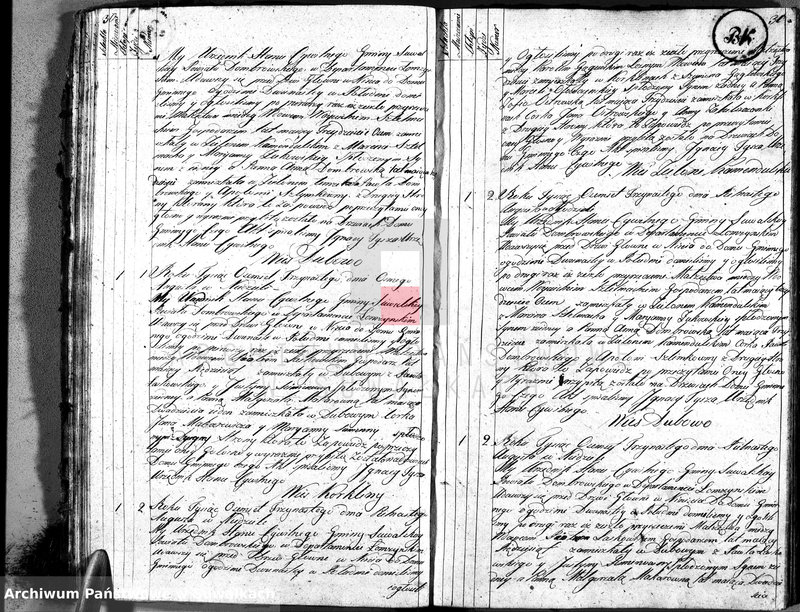 image.from.unit.number "Księga aktów ślubnych gminy suwalskiey, powiatu dąbrowskiego w departamencie łomżyńskim od dnia 1 maja 1813 po 1 maja 1814"