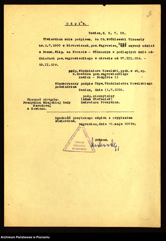 Obraz 16 z jednostki "Życiorysy powstańców wielkopolskich: W - tom Vlll /Wróblewski Wincenty - Wyzujek/."