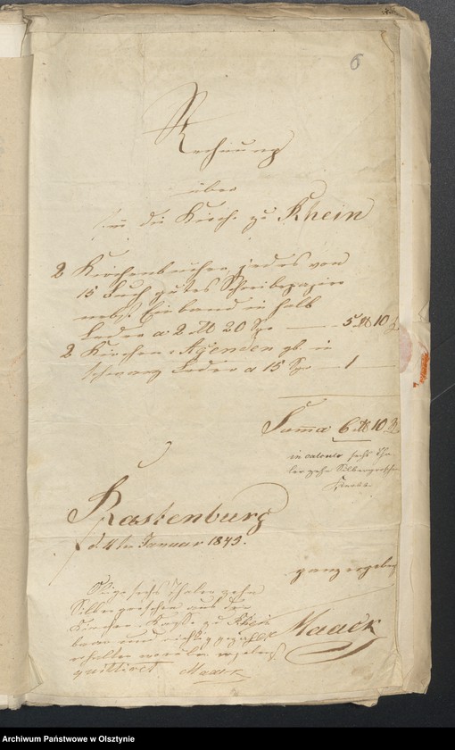 image.from.unit.number "Kirchliche Angelegenheien E. Cassen und Rechnungwesen Notaten Beantwortung"