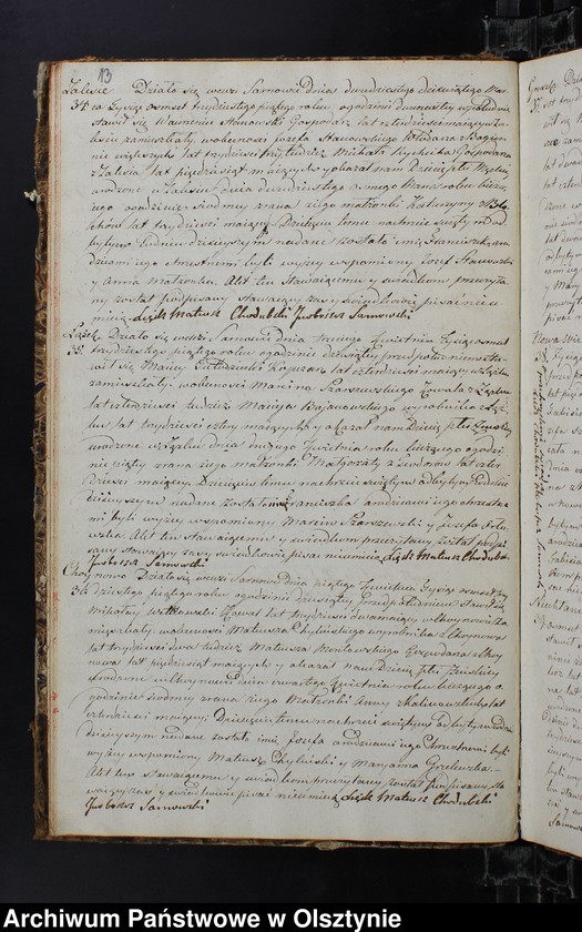 image.from.unit.number "Duplikat Urodzonych Zaslubionych Zmarłych w parafii Sarnowskiey z roku 1835"