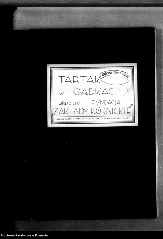 Obraz 4 z jednostki "Projekt na budowę tartaku w Gądkach /wł. Zakłady Kórnickie/"