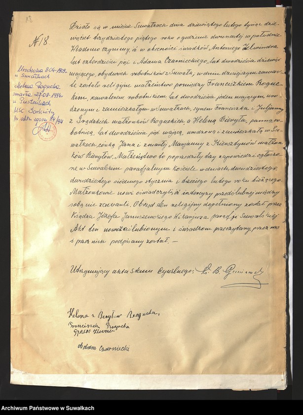 Obraz 20 z jednostki "Akty małżeństw 1935"