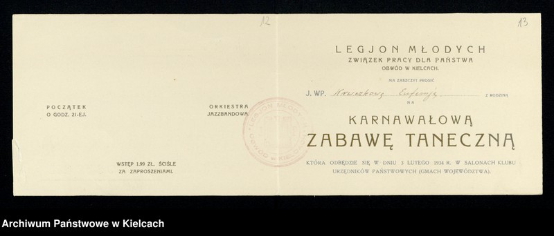 Obraz 12 z kolekcji "Zaproszenia na różne uroczystości w Kielcach111"