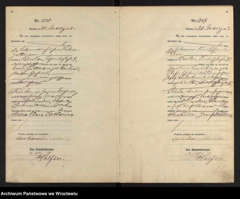 image.from.unit.number "Geburts-Haupt-Register Breslau II 1893 Band 4"