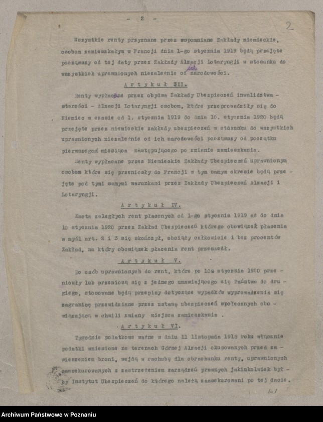 Obraz 4 z jednostki "[Materiały dotyczące rozliczeń Francji z Niemcami zgodnie z Traktatem Wersalskim odnośnie ubezpieczeń społecznych]"