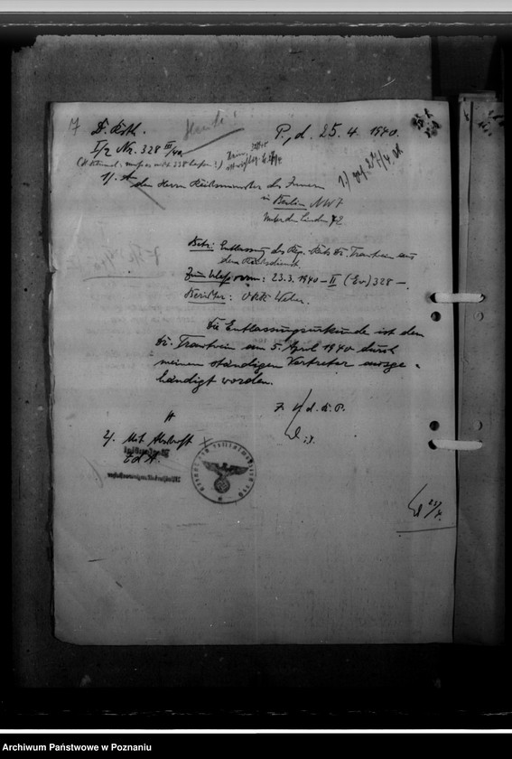 Obraz 11 z jednostki "Dr. Trautwein - Bügermeister und Kämmerer in Posen"