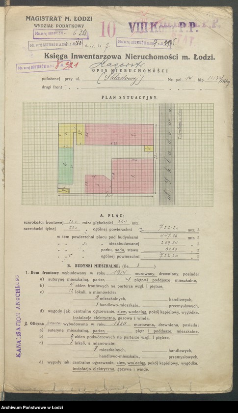 image.from.unit.number "Księga inwentarzowa nieruchomości m. Łodzi ul. Składowa"