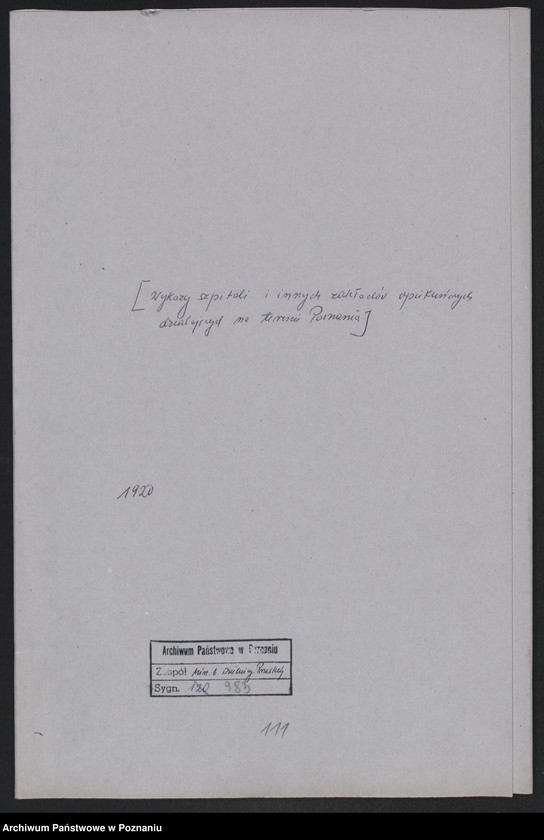 Obraz 2 z jednostki "[Wykaz szpitali i innych zakładów opiekuńczych działających na terenie Poznania]"