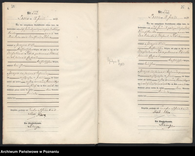 Obraz 16 z jednostki "Księga urodzeń t. II"