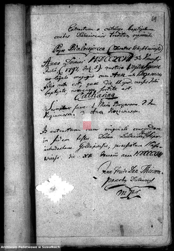 image.from.unit.number "Annexa do Akt Małżeństwa z Gminy Filipowskiey w Roku 1818"