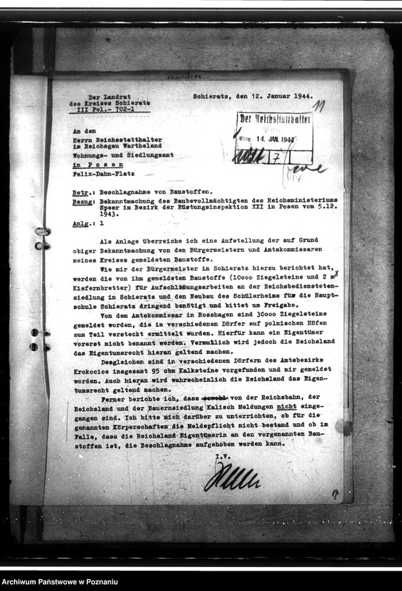 Obraz 15 z jednostki "Beschlagnahme von Baustoffen"