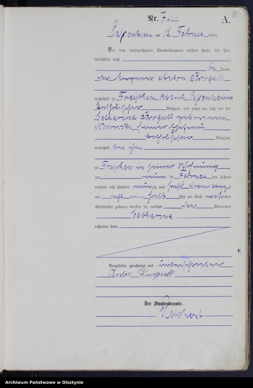 image.from.unit.number "Geburts-Haupt-Register Nr 1 - 87"