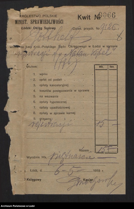 Obraz 10 z jednostki "Natan Kopel - przędzalnia"